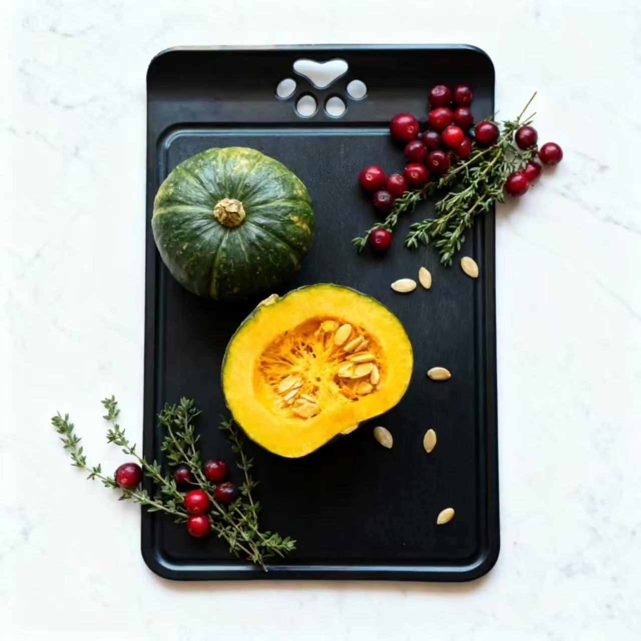 安妮麥飯石+稻穀殼負離子抗菌砧板-中